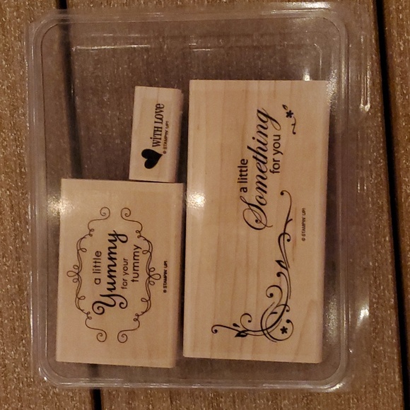 Stampin' Up! Rubber stamp set (food/snacks/treats homemade with love) - Picture 1 of 3
